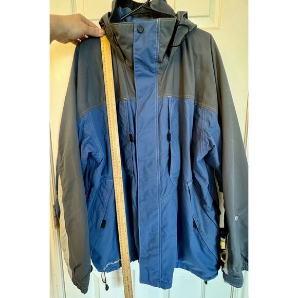Columbia Mens Gray and Blue Convert Waterproof Insulated Hooded Ski Jacket XL - Picture 9 of 12